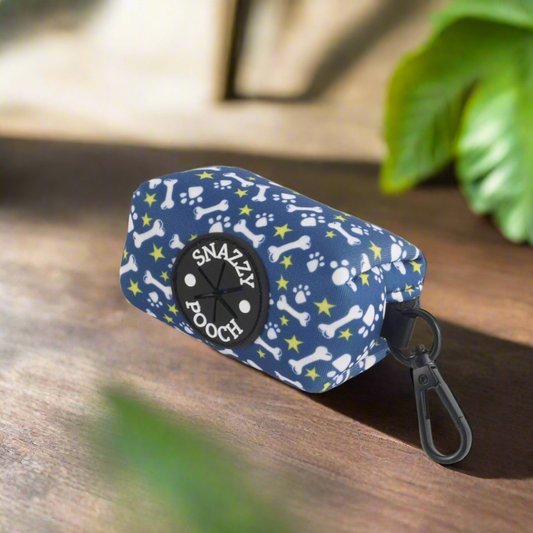 Snazzy Pooch dog waste bag dispenser.