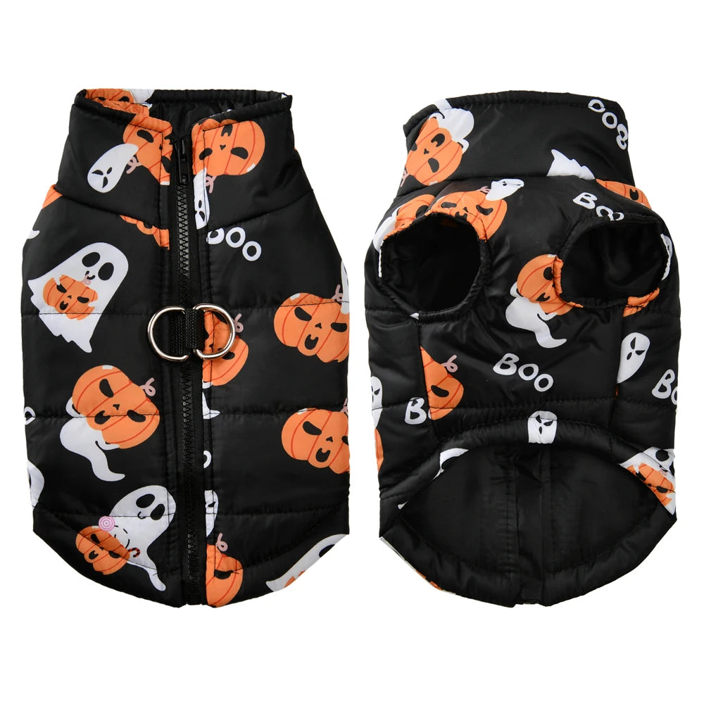 Halloween Dog Coat – Pumpkins, Ghosts & Spooky Designs | 6 Sizes