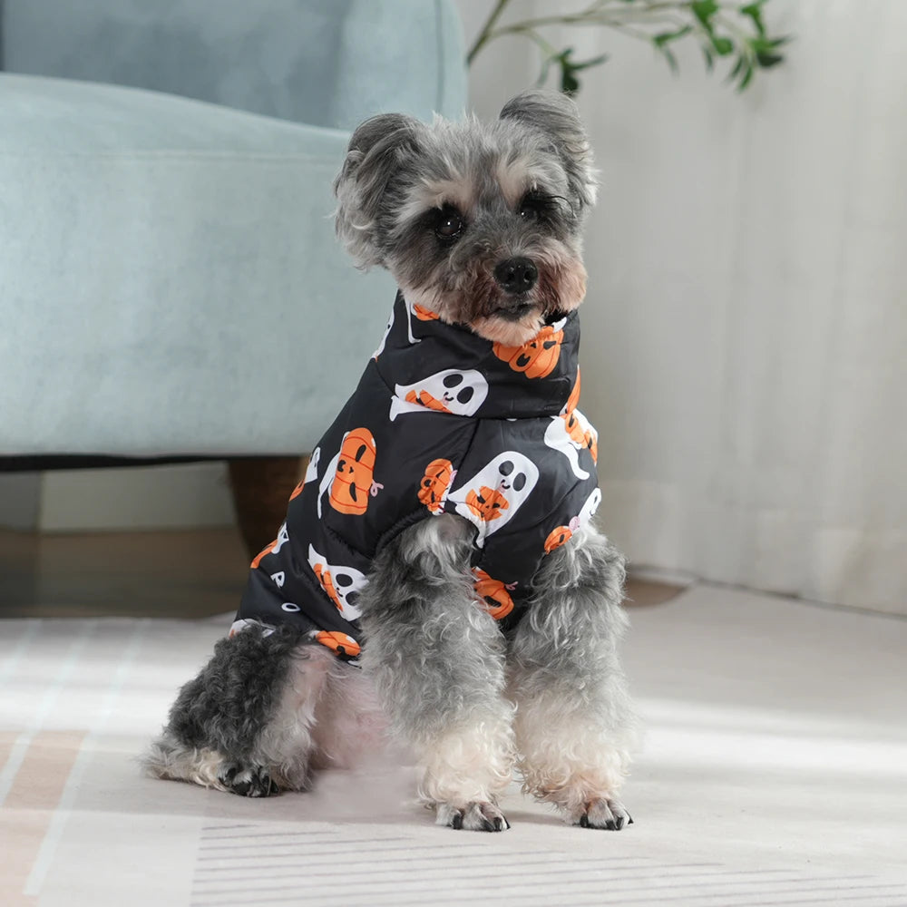 Halloween Dog Coat – Pumpkins, Ghosts & Spooky Designs | 6 Sizes