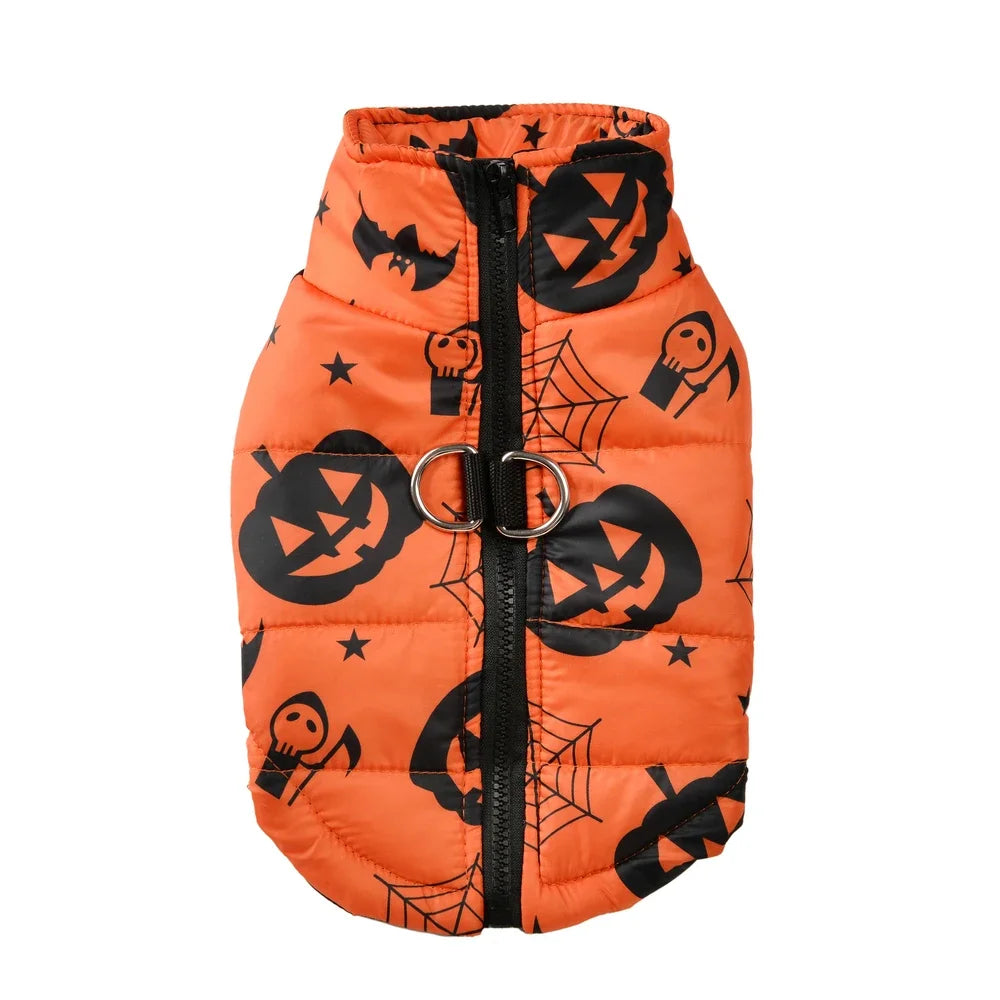 Halloween Dog Coat – Pumpkins, Ghosts & Spooky Designs | 6 Sizes