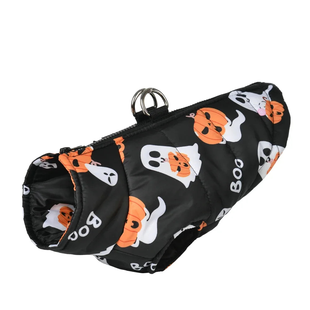 Halloween Dog Coat – Pumpkins, Ghosts & Spooky Designs | 6 Sizes