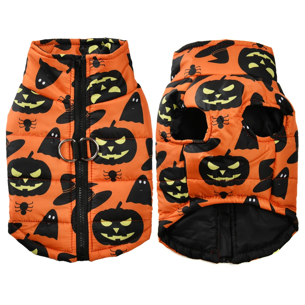 Halloween Dog Coat – Pumpkins, Ghosts & Spooky Designs | 6 Sizes