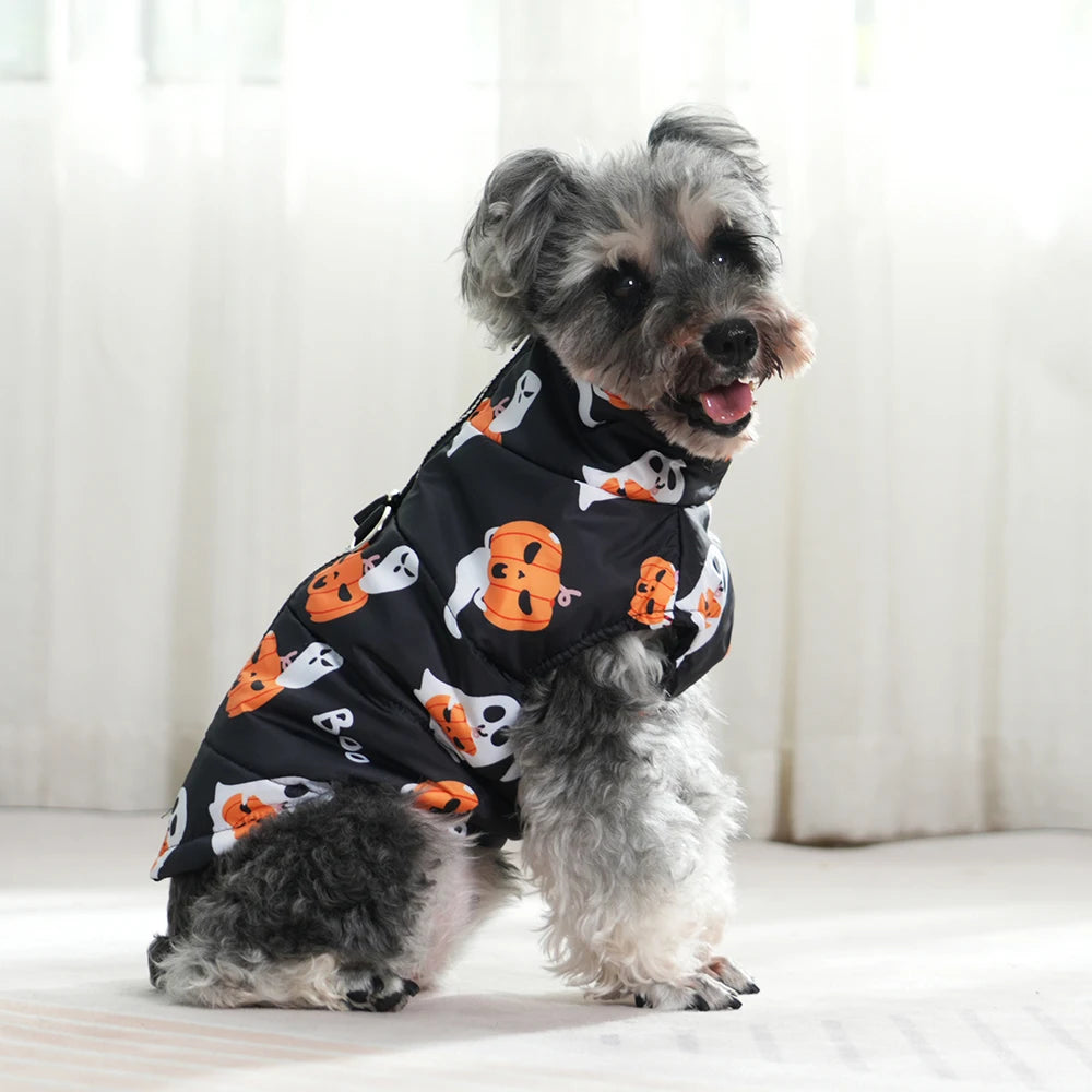 Halloween Dog Coat – Pumpkins, Ghosts & Spooky Designs | 6 Sizes