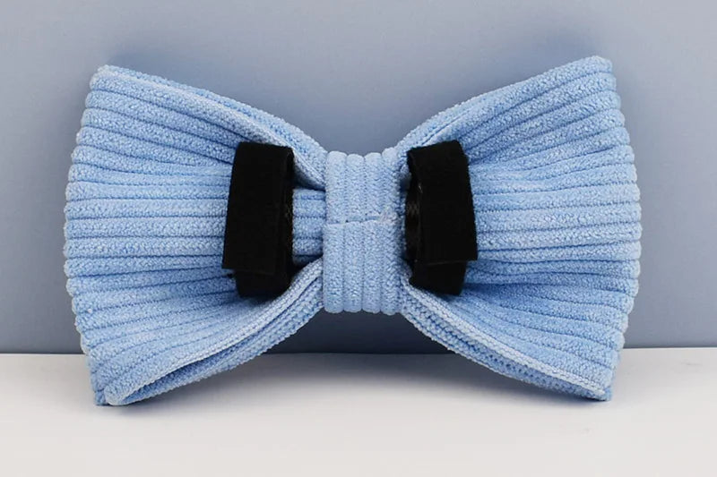 Personalised Blue Corduroy Dog Set – Choose Collar, Harness, Lead or Full Bundle