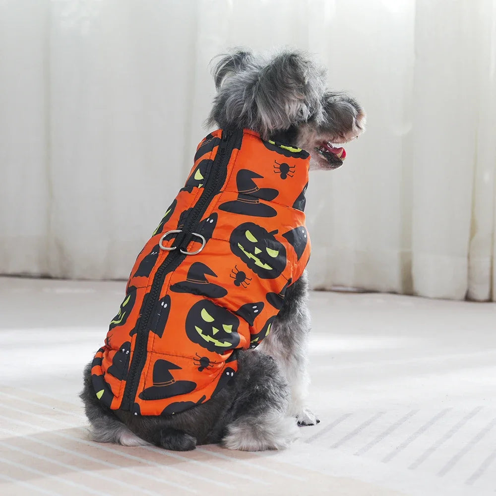 Halloween Dog Coat – Pumpkins, Ghosts & Spooky Designs | 6 Sizes