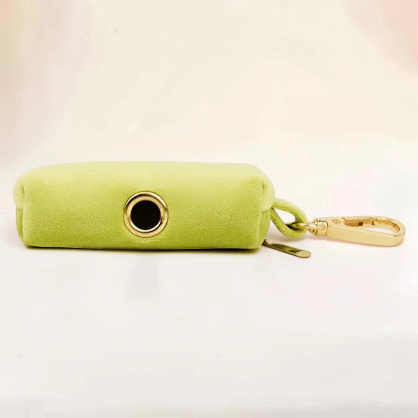 green velvet dog poop bag holder