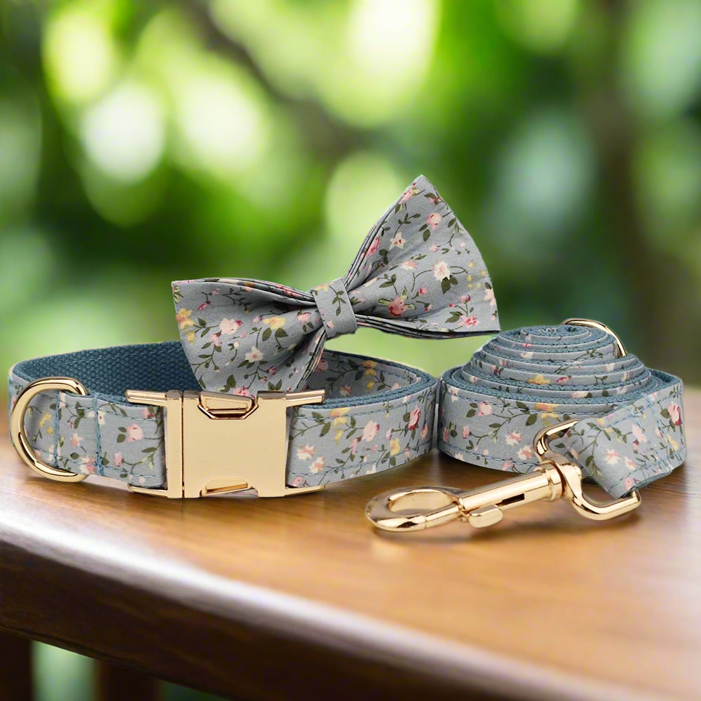 Country Floral Dog Collar - Full Set