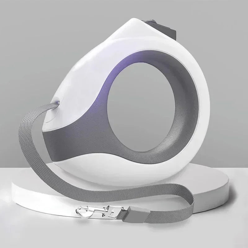 White and grey lead with a purple accent on a grey background