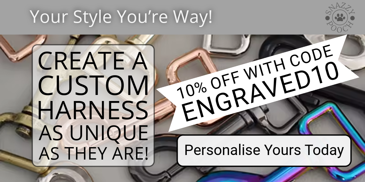 Personalised products banner, create a custom harness as unique as they are