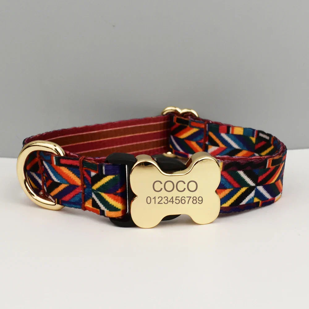 personalised dog collar with nameplate - Global Inspirations