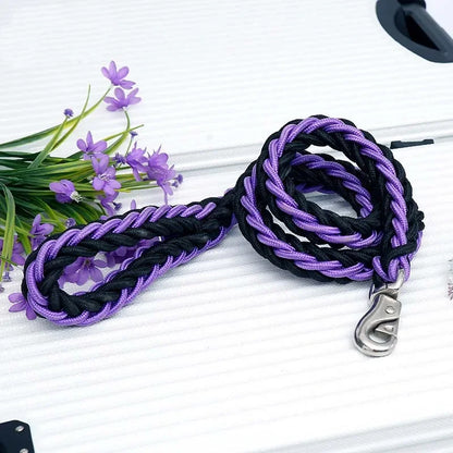 Heavy-Duty Braided Rope Dog Lead (S–XL, up to 60 kg)