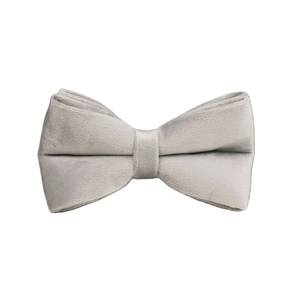 Handmade Velvet Fabric Collection | Engravable | Luxury Dog Accessories | Grey