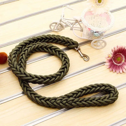 Heavy-Duty Braided Rope Dog Lead (S–XL, up to 60 kg)