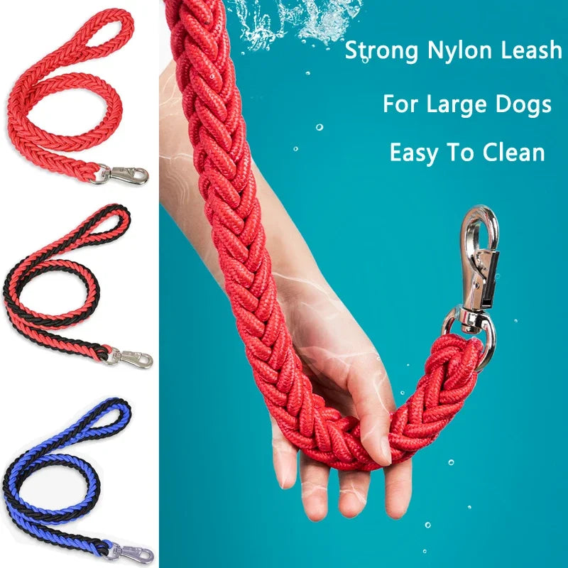 Heavy-Duty Braided Rope Dog Lead (S–XL, up to 60 kg)