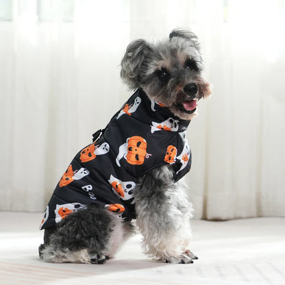 Halloween Dog Coat – Pumpkins, Ghosts & Spooky Designs | 6 Sizes