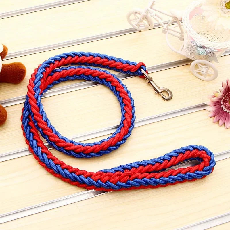 Heavy-Duty Braided Rope Dog Lead (S–XL, up to 60 kg)