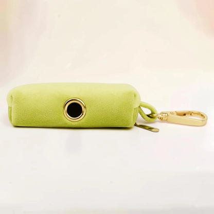 green velvet dog poop bag holder