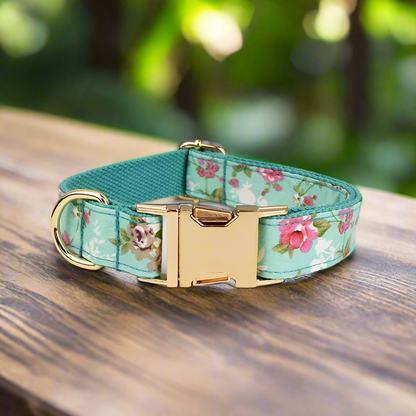 elegant vintage bloom dog collar