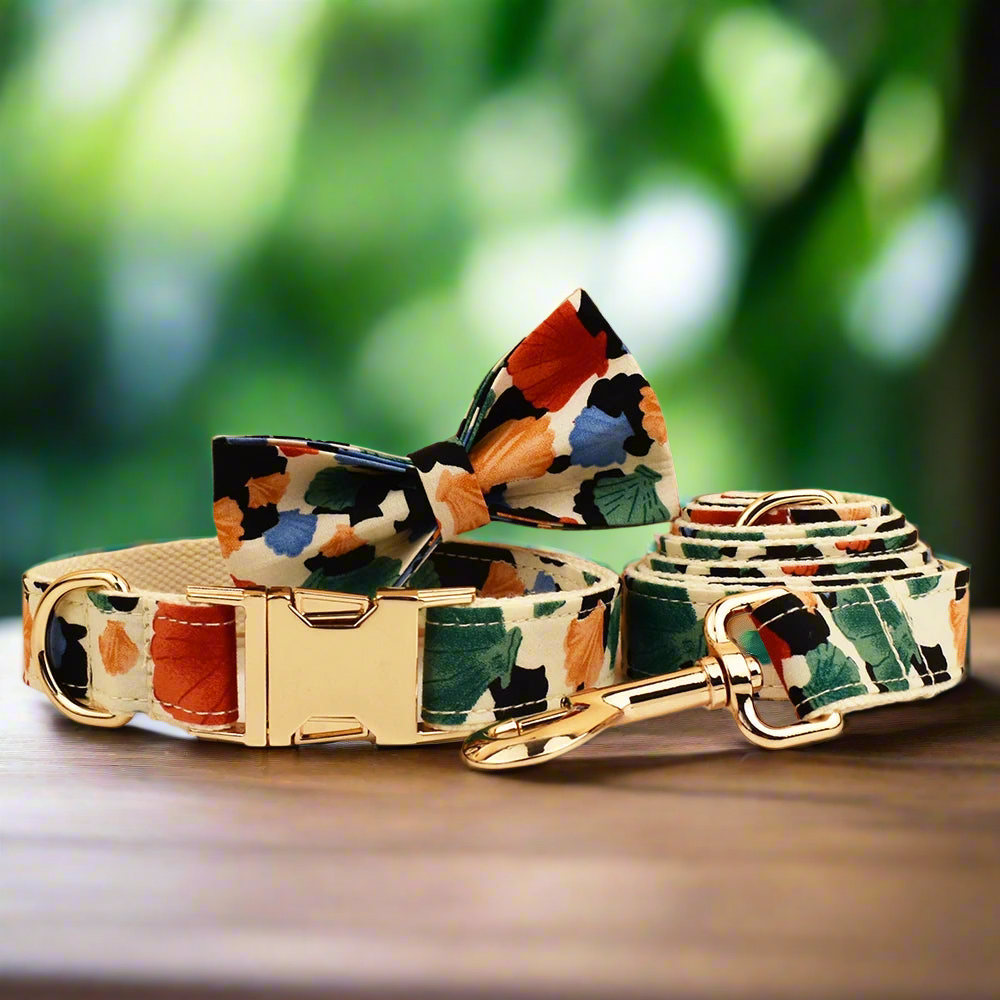Petal Pop Dog Collar With Name - Full Set