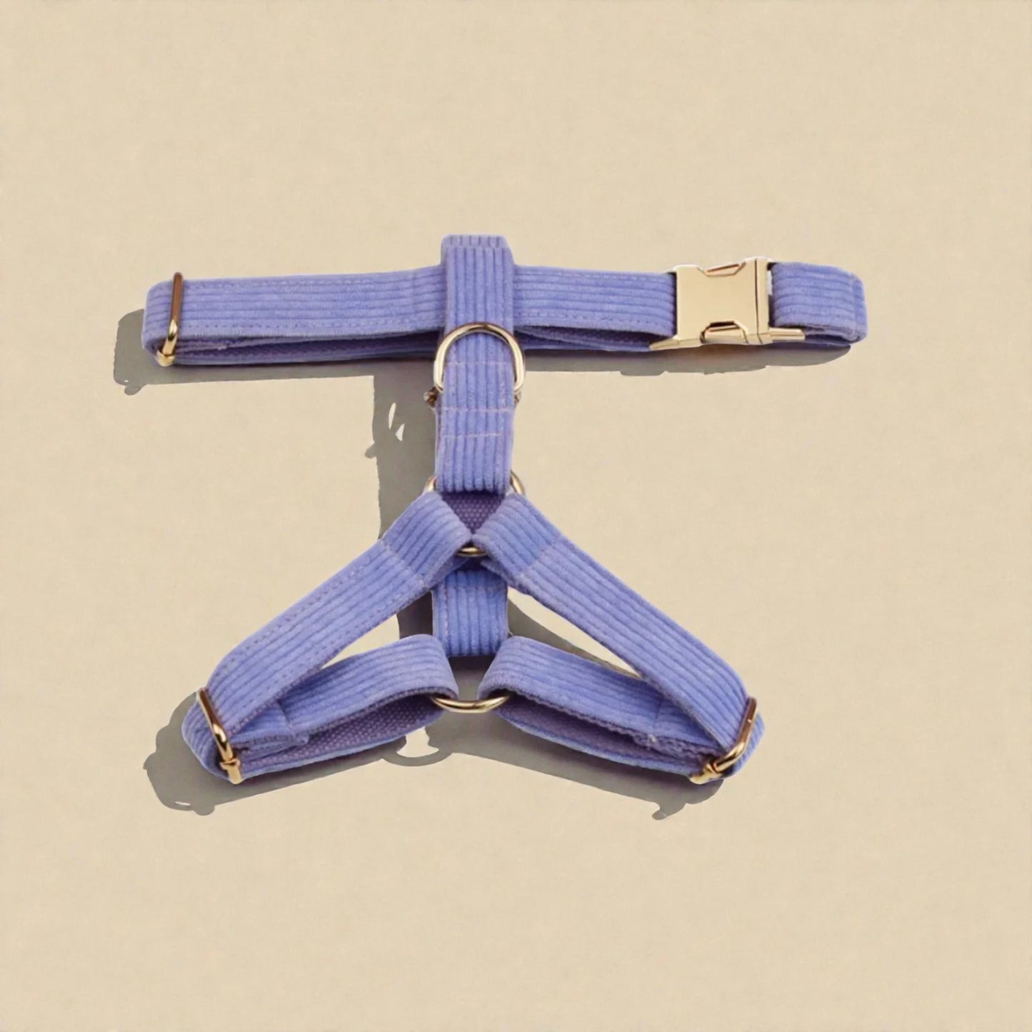 Personalised Corduroy Dog Harness – Lilac