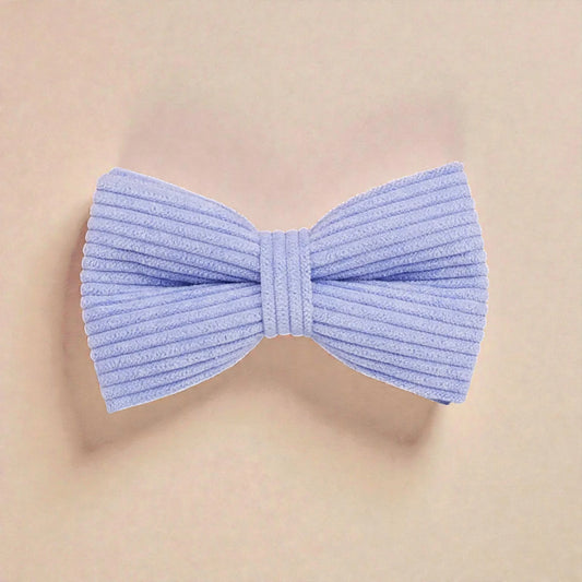 Corduroy Dog Bow – Lilac