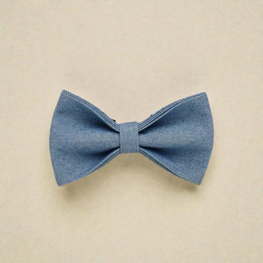 denim dog bow tie