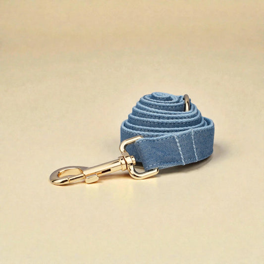 denim effect dog lead
