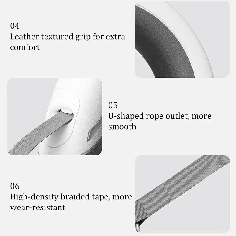 Product features with text labels on a white background