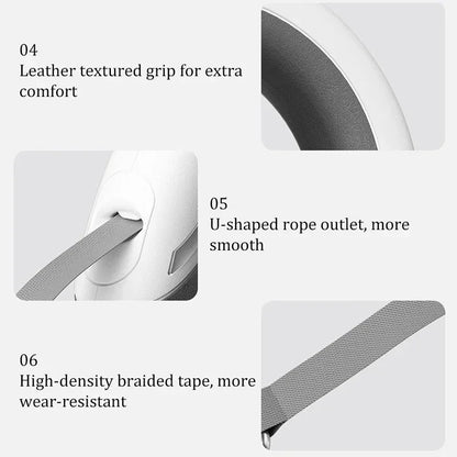 Product features with text labels on a white background
