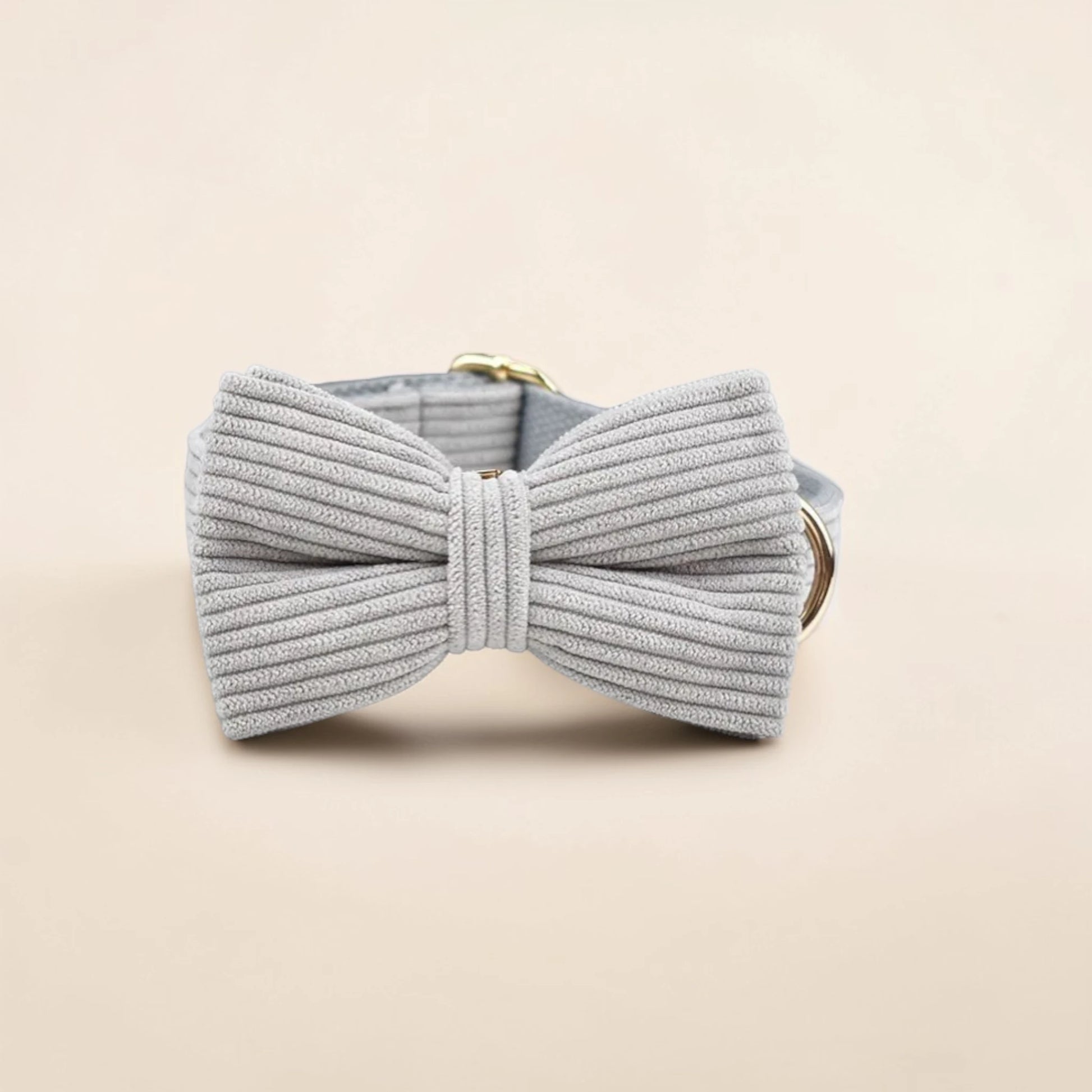 Grey dog bow tie on a beige background
