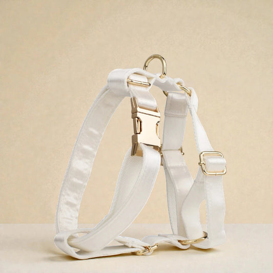 Personalised Wedding Dog Harness – Ivory