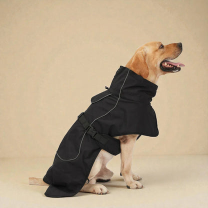 Large Breed Waterproof Dog Coat – Warm Fleece‑Lined Winter Jacket