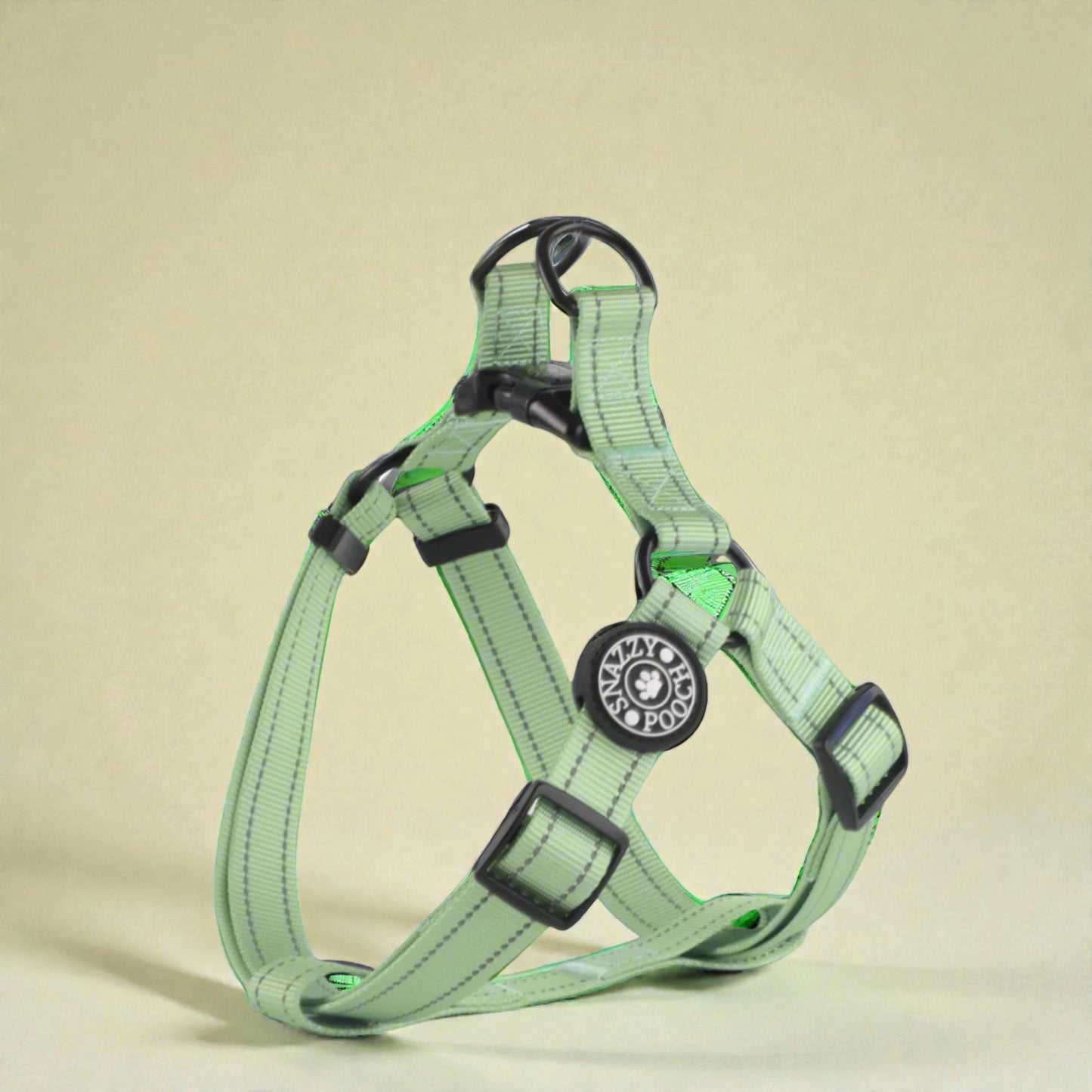 Snazzy Pooch Adjustable Step‑In Dog Harness – Peppermint