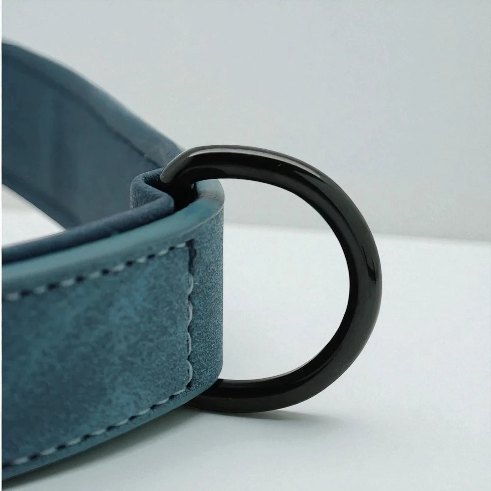 Personalised Faux Leather Dog Collar with Laser-Engraved Nameplate  Soft Padded & Adjustable S – XXL