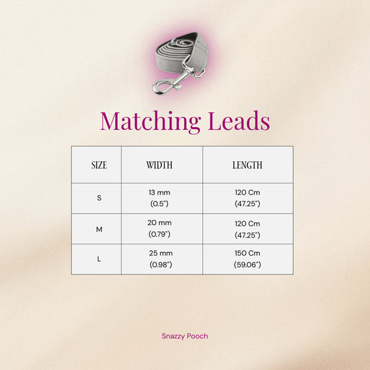 size chart for custom leads