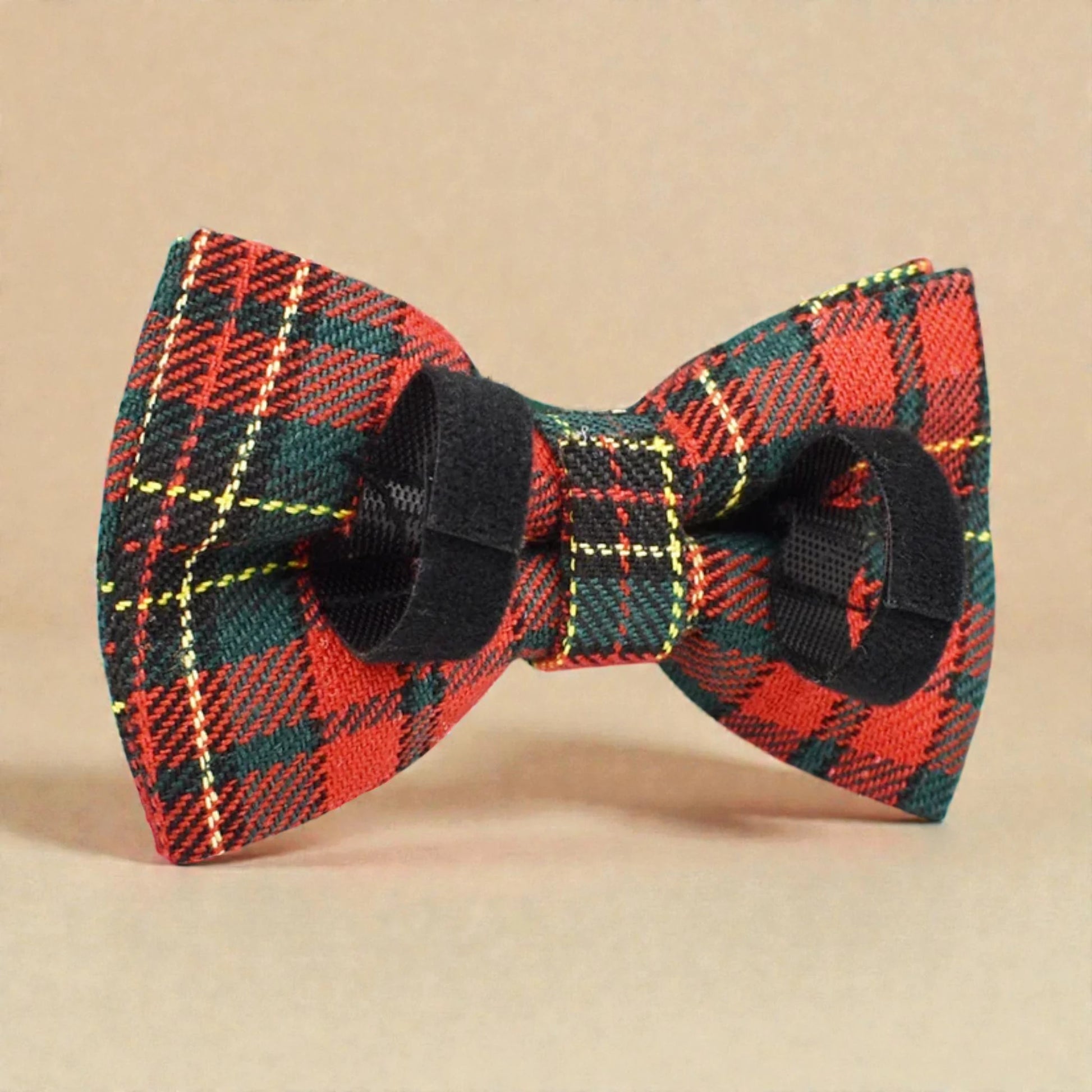 highland red tartan detachable dog bow tie