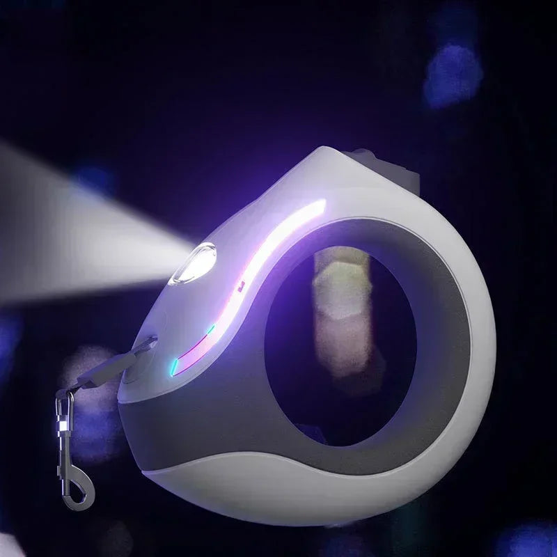 Close-up of a white retractable lead torch