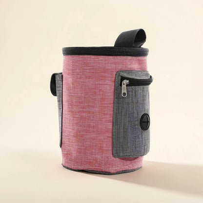 pink dog training treat pouch