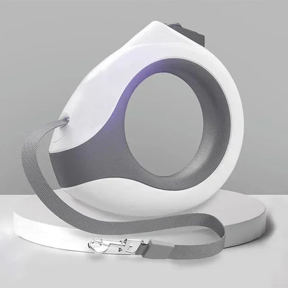 White and grey lead with a purple accent on a grey background